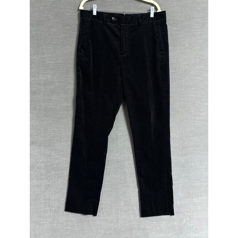 Bonobos Pants 34x32 Slim Fit Black Velvet Chino Trousers Formal Classic‎ Evening